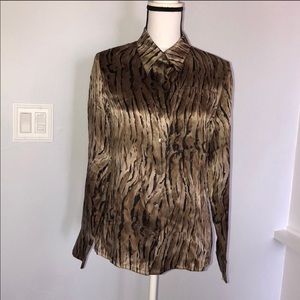 12 HOUR SALE:  Equipment 100% silk print blouse